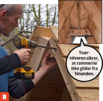 Byg brændely: Placér rammerne hen over pallerne Byg brændely